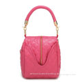Pink Barrel Crossbody Leather Handbags Quilted / Grace , Candy Colors